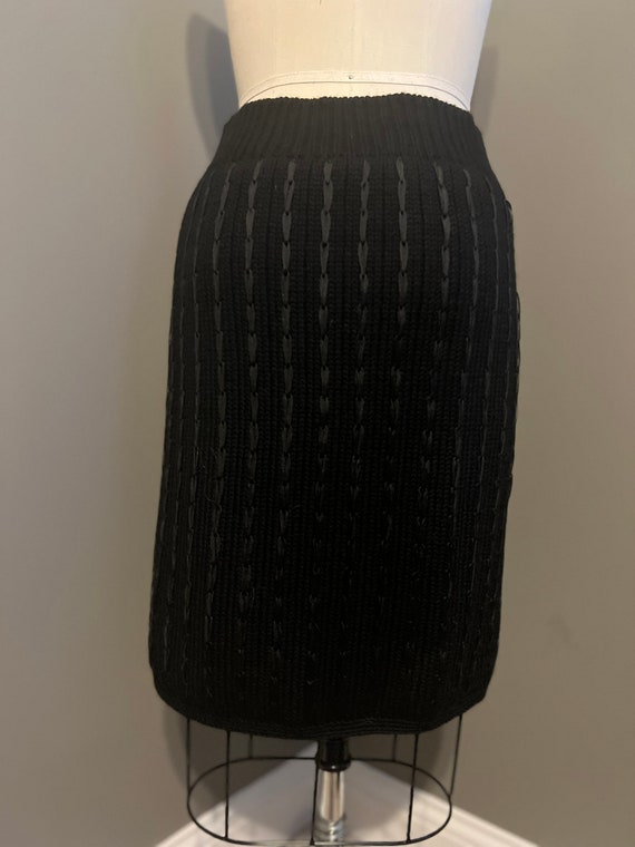 Vintage Heavy Knit Wool Skirt - image 3