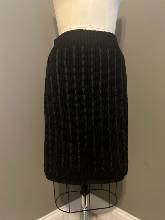 Vintage Heavy Knit Wool Skirt