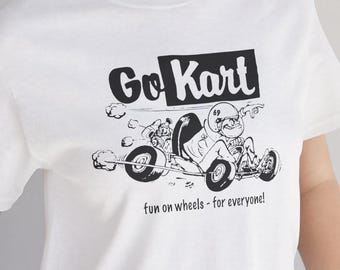 Camiseta unisex de manga corta estilo vintage de los años 60 de Go Kart, de los Stooges, Ron Asheton, Iggy, para motocross, Tom Medley, Stroker, McGurk, Hot Rod