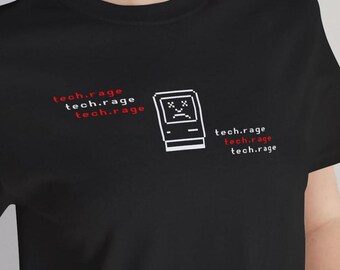 Tech Rage Unisex Tee, Computer Geek Saying Shirt, Funny Programmer Gift, IT Nerd Top, Programmer Humor T-Shirt, Technology Lover Gift