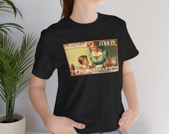 Non ora Jenny, sto avvelenando tuo padre, divertente maglietta retrò anni '50 in stile vintage, umorismo girl power, femminista, uccidi il patriarcato, regalo per lei
