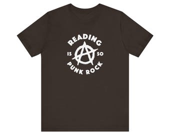読書はパンクロックユニセックスジャージ半袖Tシャツ彼女へのプレゼント母姉妹娘友達へのプレゼントトレンディファッションTシャツ