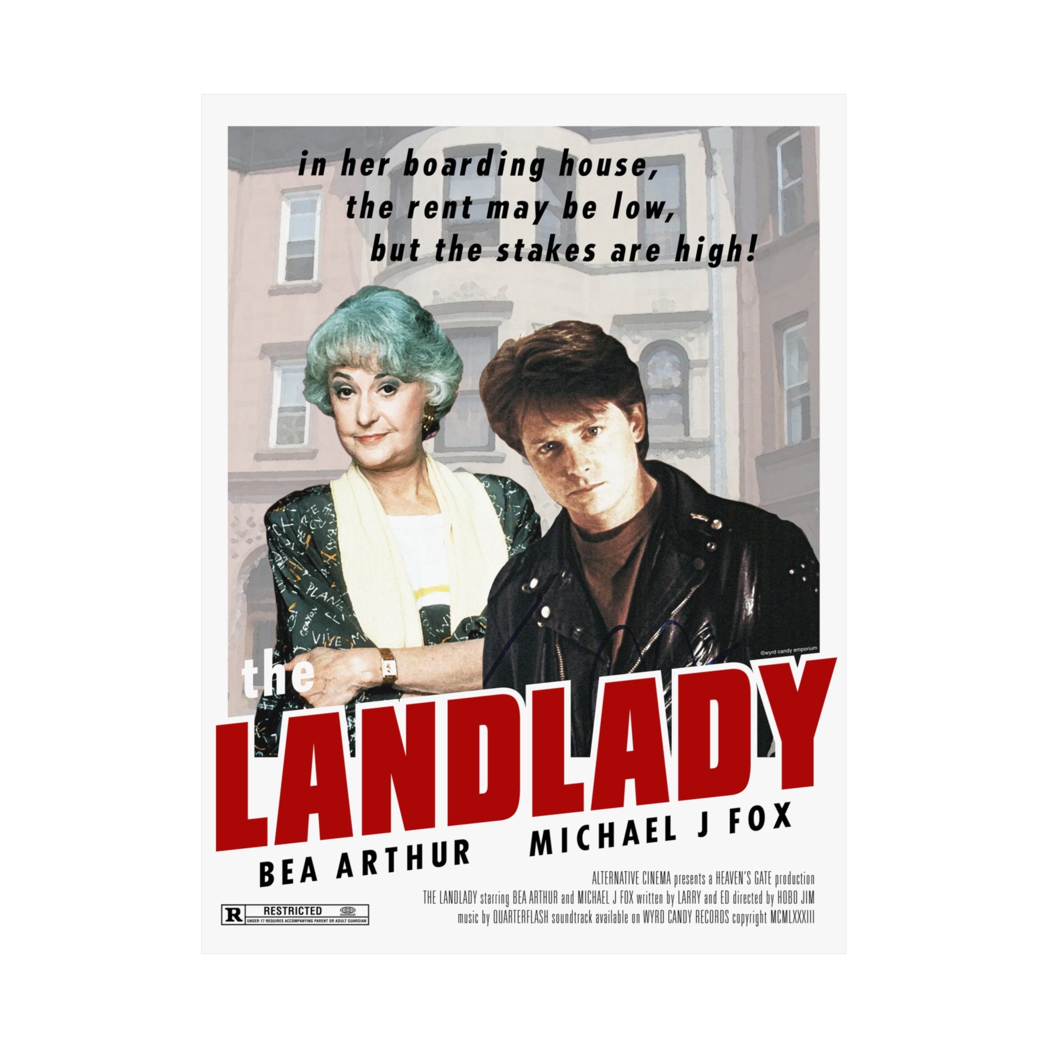 Alternate Timeline Cinema THE LANDLADY 1983 12x16 Matte Vertical