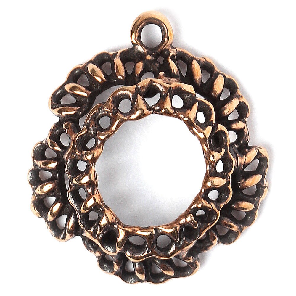 Organic style bail flower unique jewelry findings bronze for Etsy