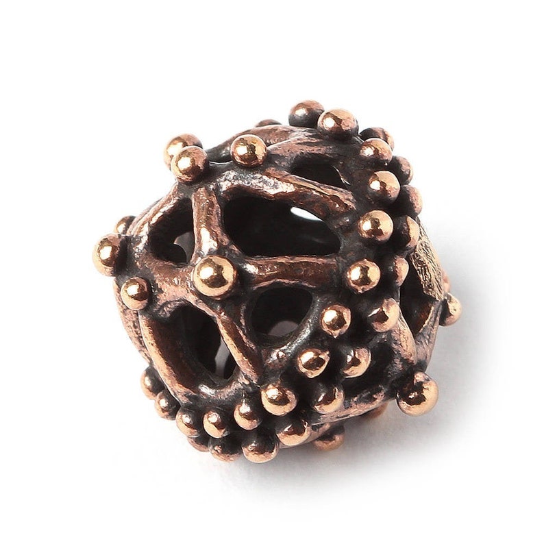 Sphere bronze spacer Handmade findings 12131. Designed and Etsy