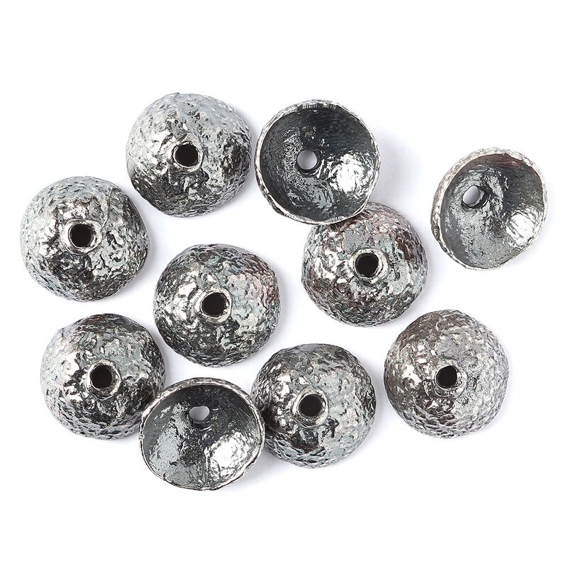 Organic bronze bead cap Acorn 15371 handmade Etsy