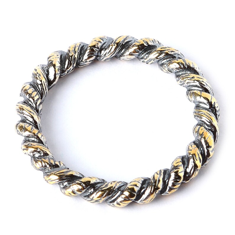 Twisted Jump Ring Bronze Jewelry Findings Twist Rope Ring Band Etsy