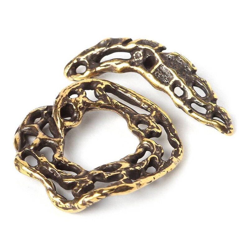 Round Curved Ring Openwork Antique Brass Jewelry Findings Etsy