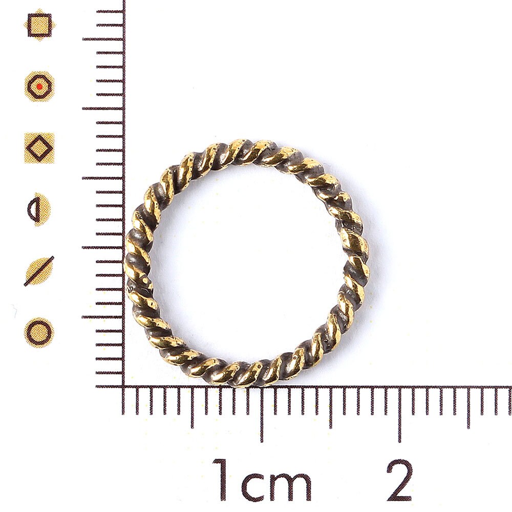Twisted jump ring bronze jewelry findings twist rope ring band Etsy