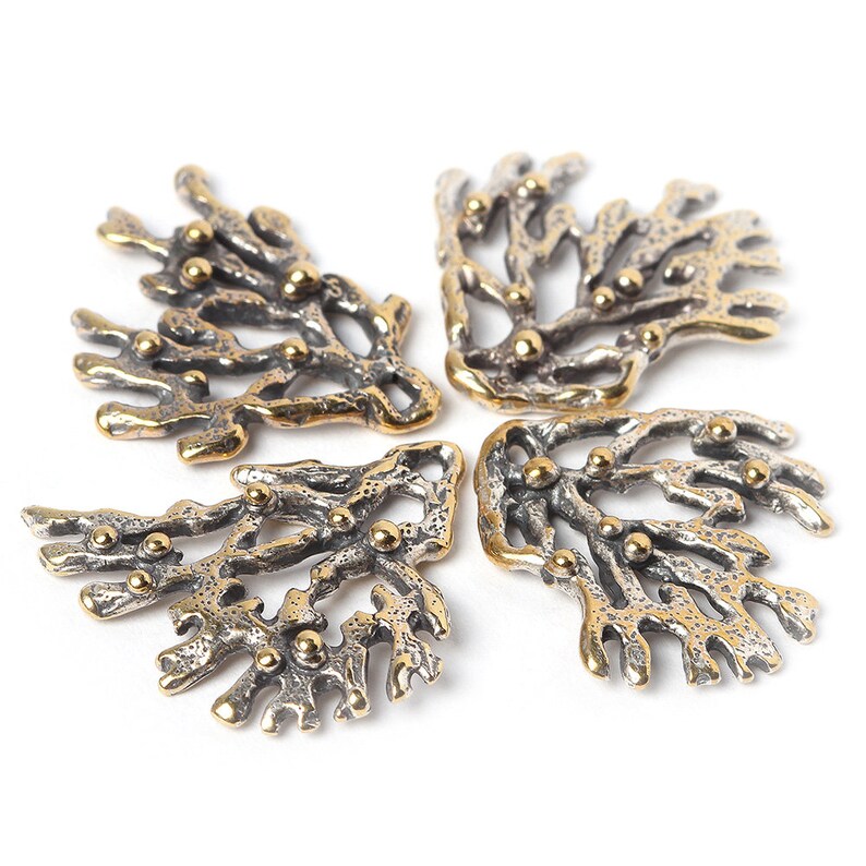 necklace ring 2859\\4 Designed and made by Anna Bronze. Nature inspired forest tree leaf pendant antique bronze jewelry findings earrings