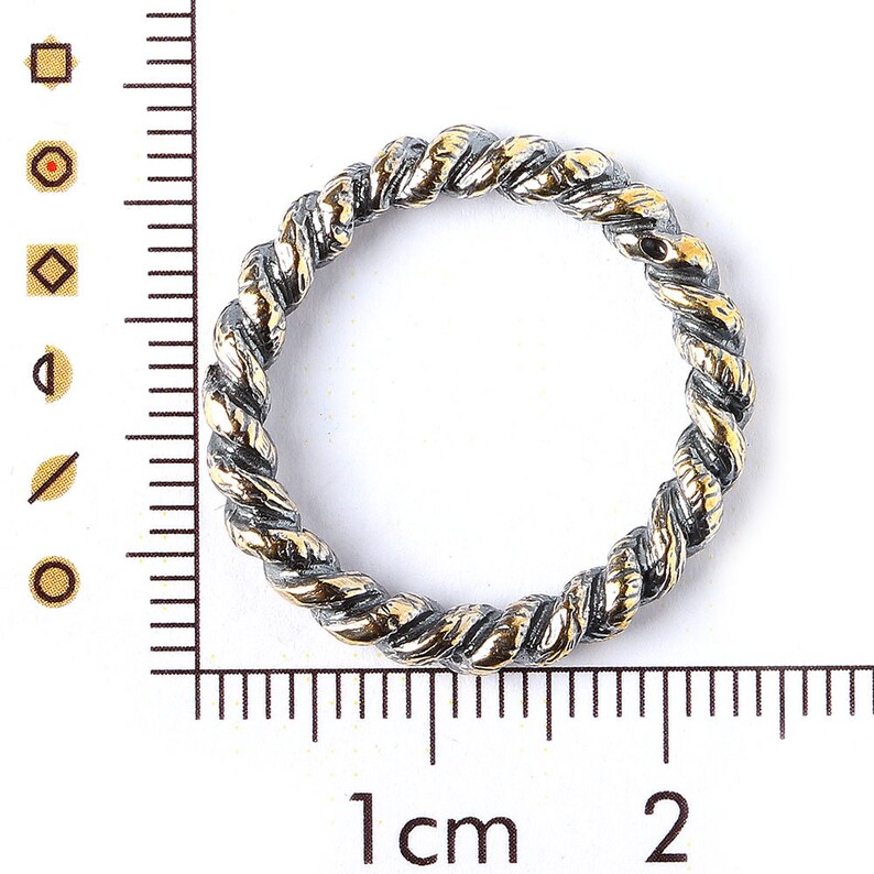 Twisted Jump Ring Bronze Jewelry Findings Twist Rope Ring Band Etsy