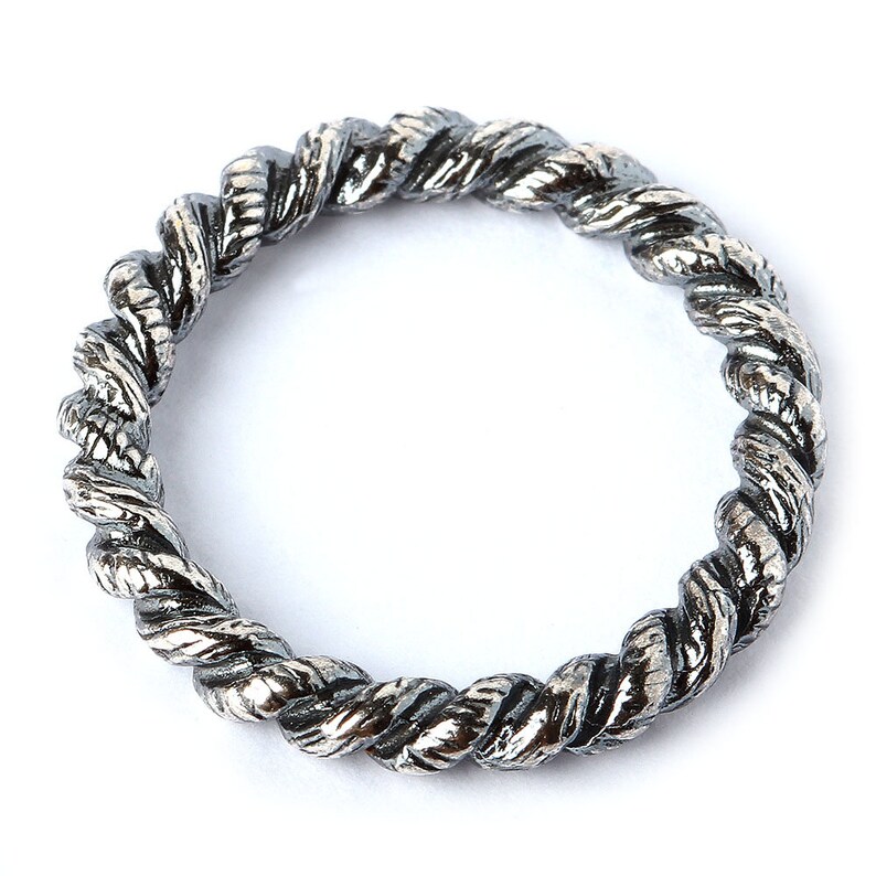 Twisted Jump Ring Bronze Jewelry Findings Twist Rope Ring Band Etsy