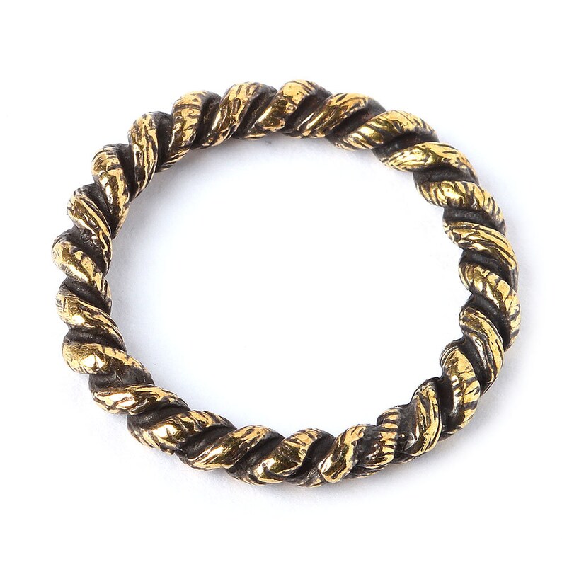 Twisted Jump Ring Bronze Jewelry Findings Twist Rope Ring Band Etsy