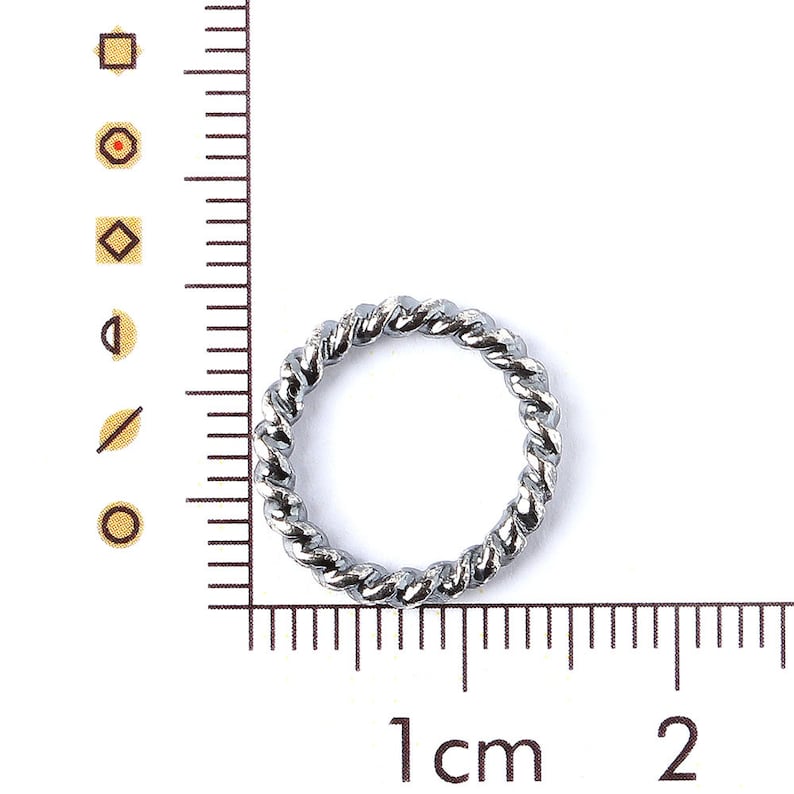 Twisted jump ring bronze jewelry findings twist rope ring band Etsy