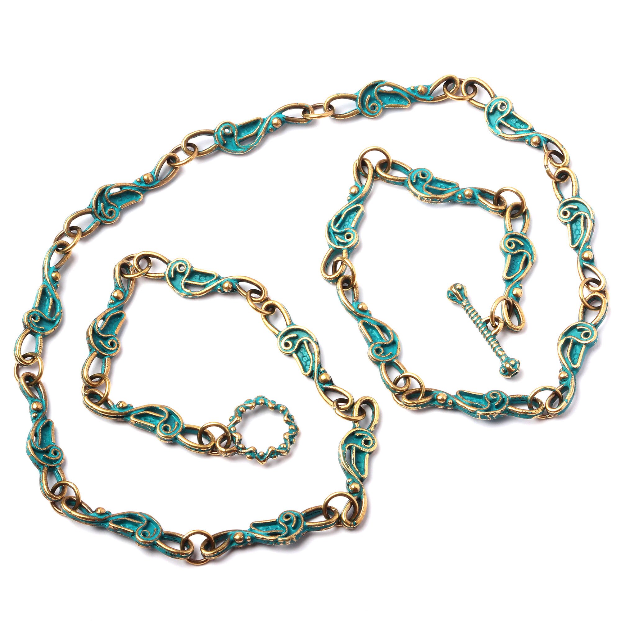 Chain silver necklace with toggle clasp jewelry making Etsy