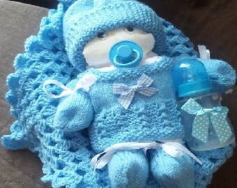 E-Book für die Babyparty Strickmuster - pdf digitaler Download Muster in Doppelstrick-Wolle