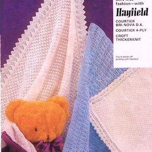 Baby Shawl  Pattern, Blanket Knitting Pattern, Pram Cover Knitting Pattern, Double Knitting Pattern, 4 Ply Pattern, pdf knitting pattern