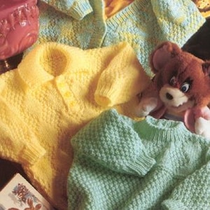 Sweater Jumper and Cardigan knitting pattern for children pdf download