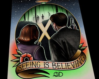 X-files (Seeing is Believing) Tattoo Flash