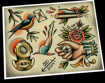 Nautical Tattoo Flash 2