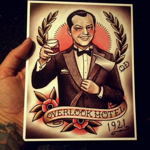 Jack Torrance The Shining Tattoo Flash Art Print 11&quot;x14&quot;