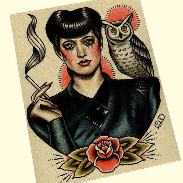 Rachael (Blade Runner) Tattoo Art Print (PRINT YOUR OPTION)