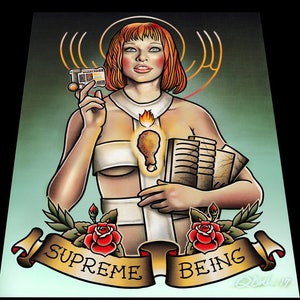 Leeloo (The Fifth Element) Tattoo Flash Art Print