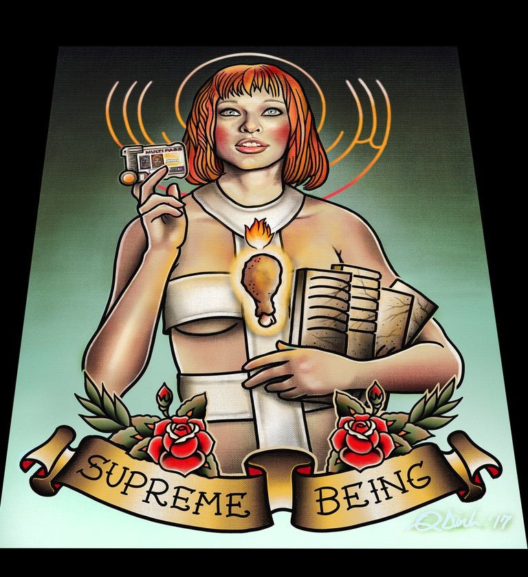 Leeloo the Fifth Element Tattoo Flash Art Print - Etsy