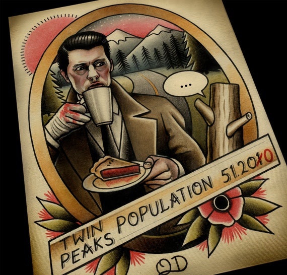 twin peaks tattoo - Portrait Tattoos - Last Sparrow Tattoo