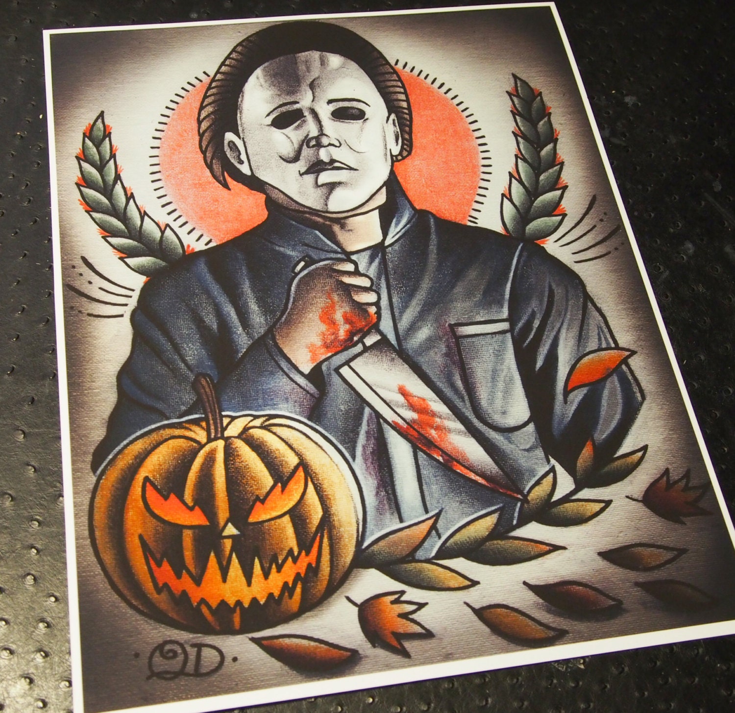 Michael Myers Tattoo Art Print Etsy