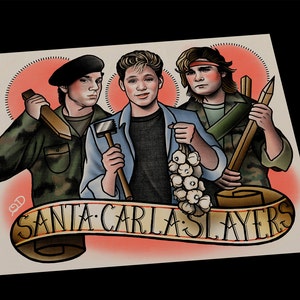 Santa Carla Slayers Lost Boys Tattoo Flash Art Print