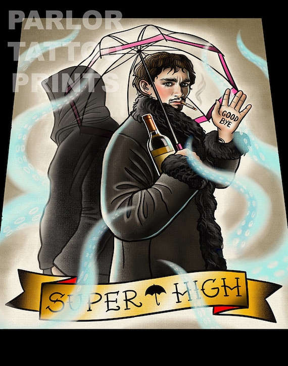 Klaus Hargreeves Umbrella Academy Tattoo Art Flash Print Etsy