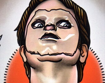 The Office Dwight Schrute (Mask) Tattoo Flash Art Print