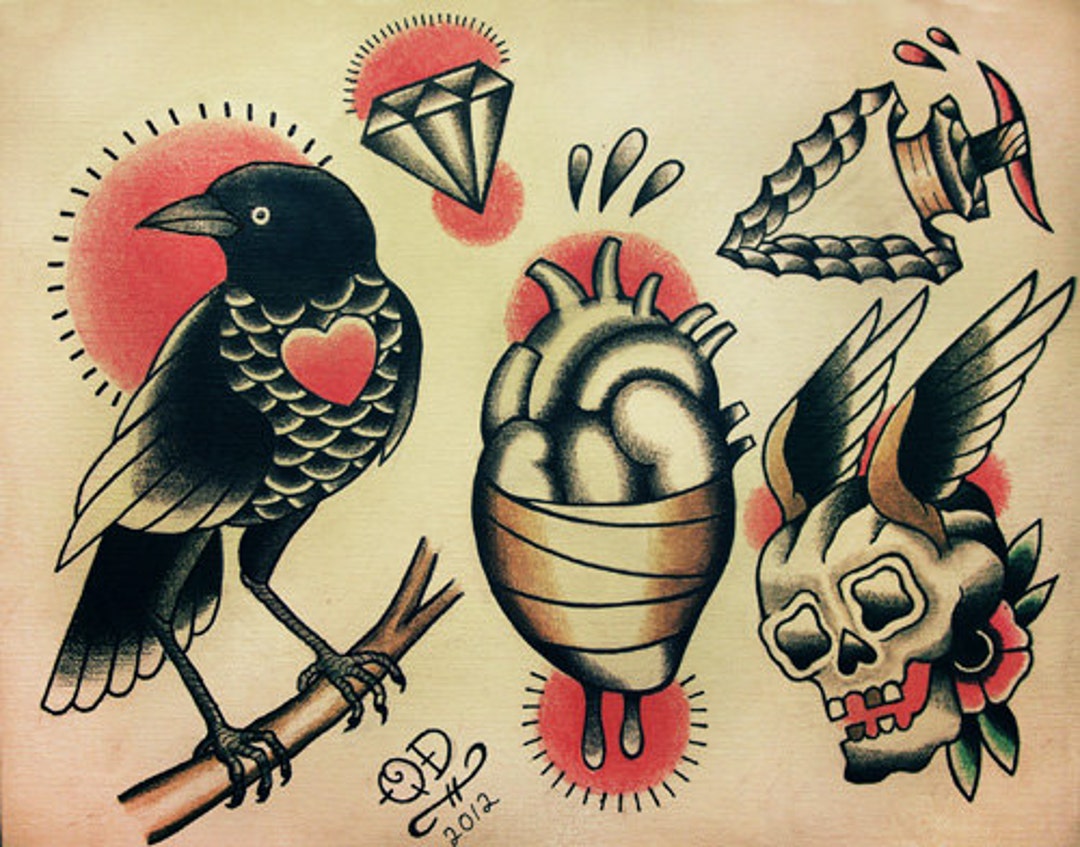 Traditional Tattoo Designs - Etsy Traditional Tattoo Designs - Etsy