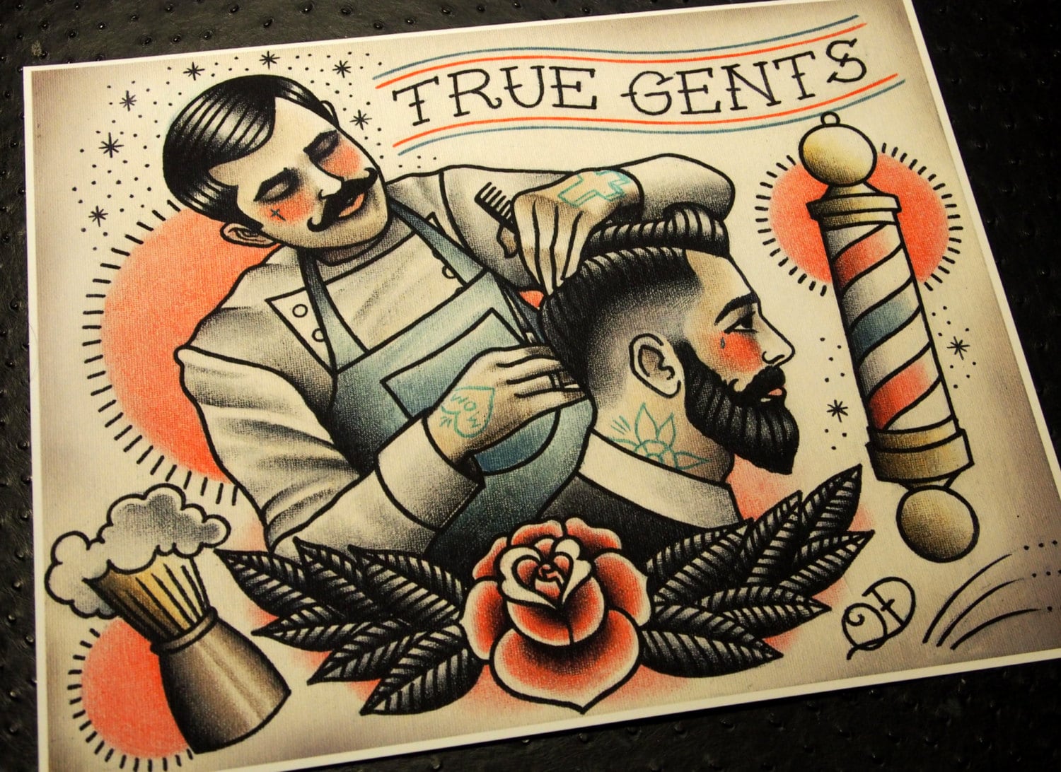 Barber Tattoo Flash - Etsy