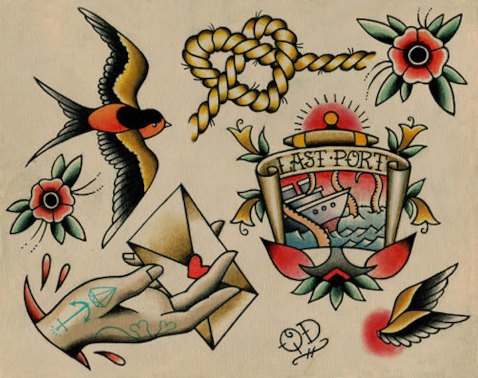 Nautische Tattoo Flash image 0.