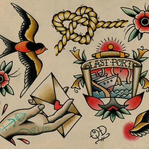 Nautical Tattoo Flash