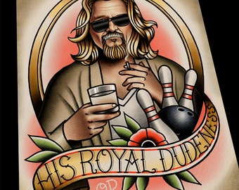 The Dude The Big Lebowski Tattoo Flash Art