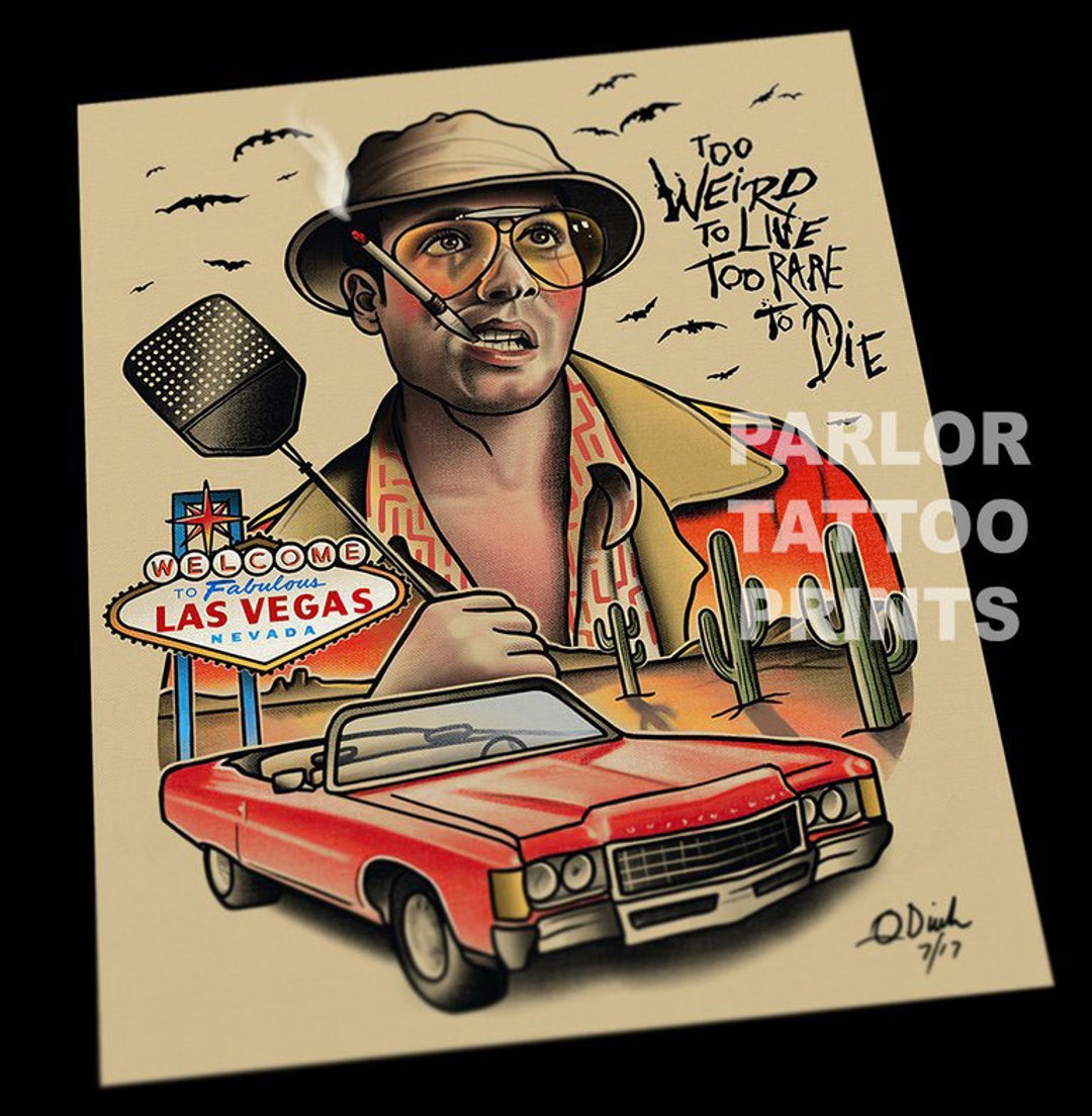 Fear and Loathing in Las Vegas Tattoo Art Flash Print - Etsy
