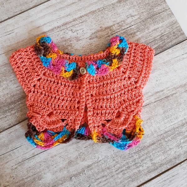 Gilet bolero bebe été au crochet