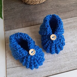 Chaussons citrouille bebe bleus France - Main Image