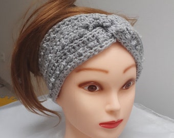 Headband bandeau de tete hiver crocheté main
