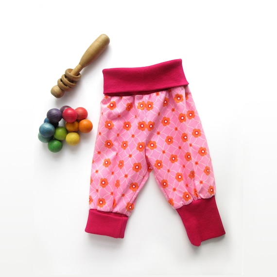 100/% Organic Cotton-Made in The USA TwOOwls Pink//Pink Baby Pant
