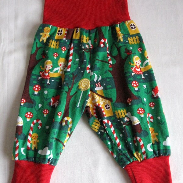 Organic cotton Hansel and Gretel baby harem slouch pants 6- 9 months