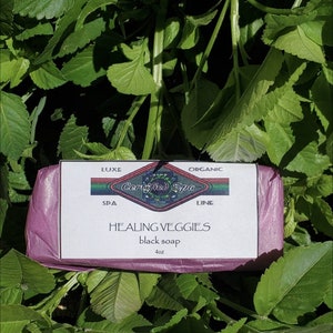 Healing Veggies black soap| facial cleanser, soothes dry skin, repairs skin texture, anti-wrinkle treatment, tone & glow skin