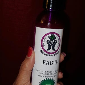 FAB'U(tm) Blowout Spray|Herstellend, thermo-bescherming, voller haar, geen sulfaten, geen minerale olie, geen parabenen, geen natriumhydroxide, zijdezacht haar afbeelding 8