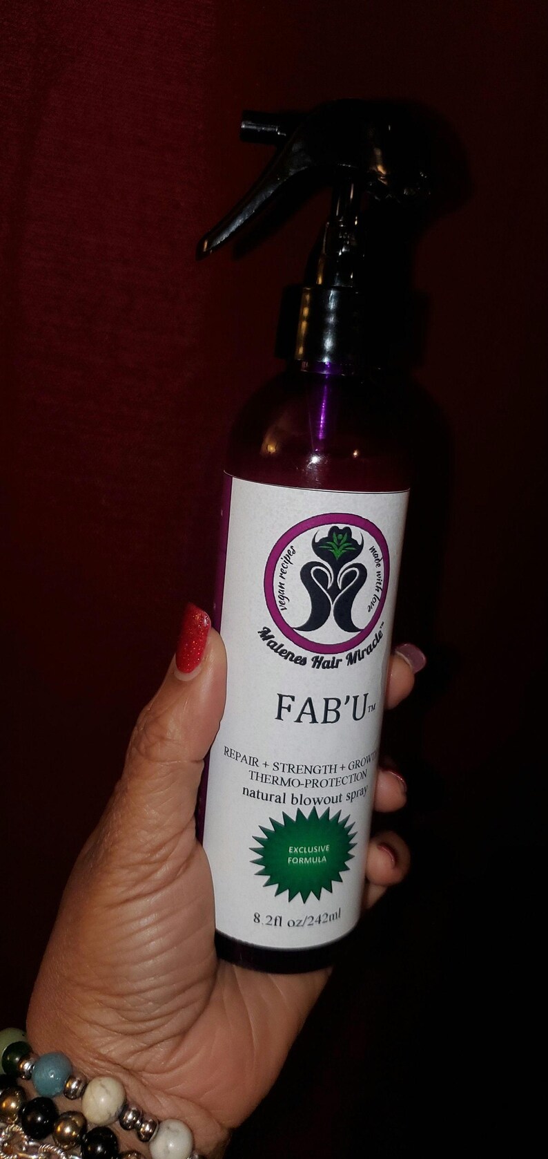 FAB'U(tm) Blowout Spray|Herstellend, thermo-bescherming, voller haar, geen sulfaten, geen minerale olie, geen parabenen, geen natriumhydroxide, zijdezacht haar afbeelding 8
