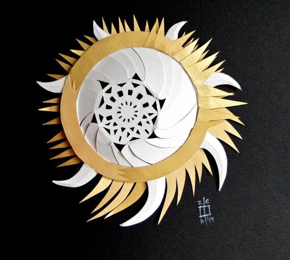 1rst Sun 3D paper art | Etsy