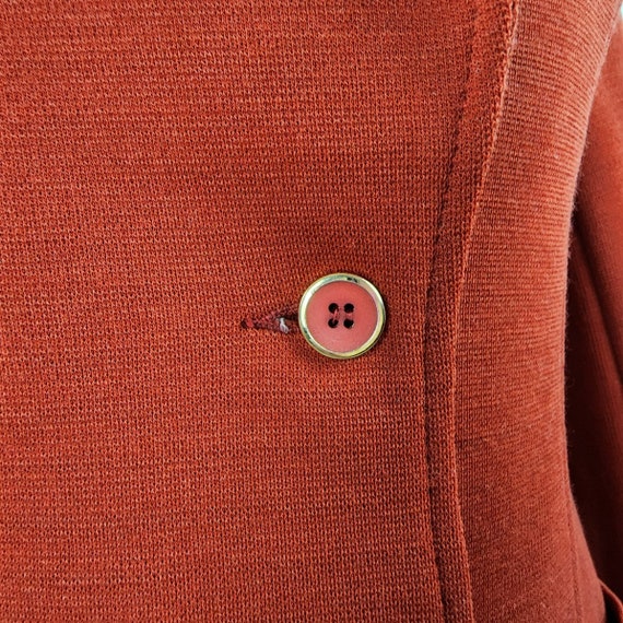 Vintage Tan Jay Orange Wool Blazer Jacket Size M - image 3