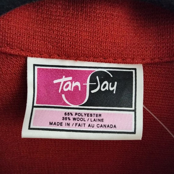 Vintage Tan Jay Orange Wool Blazer Jacket Size M - image 9